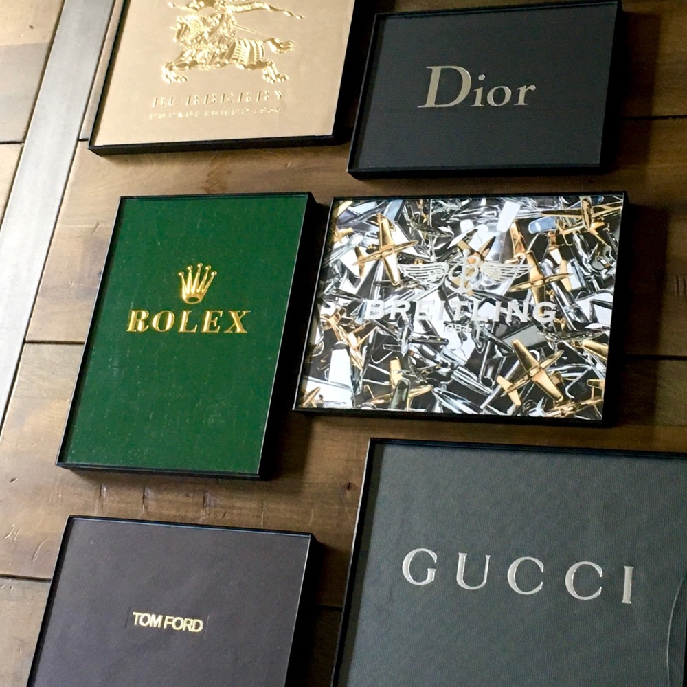 Rolex, Breitling, Dior, Burberry, Tom Ford bag art - Picture 2 of 4